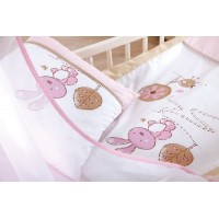 set lenjerie 4 piese Little Bunny bej-pink