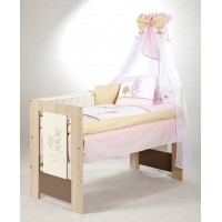 set lenjerie 5 piese Little Bunny bej-pink