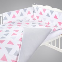 set lenjerie 2 piese Triunghiuri pink/grey