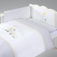 set lenjerie 3 piese Choo-Choo galben-gri