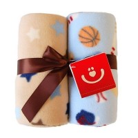 Set 2 paturici polar Bej/Albastru