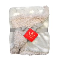 patura plus cu 2 fete 75x100 cm - Nori gri