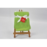 patura tricotata chenille 76x102 cm - verde