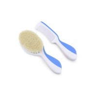 Set perie de par si pieptan - albastru 1137