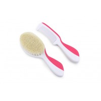Set perie de par si pieptan - pink 1137