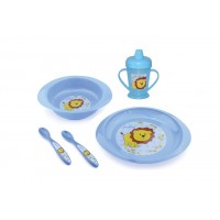 set de masa pentru copii mici 5 buc. albastru - 1495