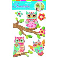 Sticker de perete Pachwork bufnita 50x30cm