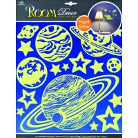 Sticker de perete planete luminoase 38x31cm