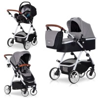 Carucior multifunctional Optimo 3 in 1 - Grey Fox