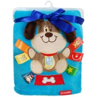 Patura Plus cu Animale si etichete aplicate 76x102 cm - Albastru