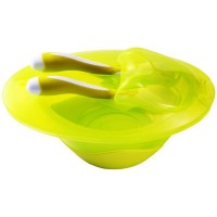 Castron cu lingura si furculita - Verde