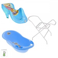 Pachet Cadita Piscot Safari + Suport Cadita + Suport Anatomic Cadita Sezlong - Albastru