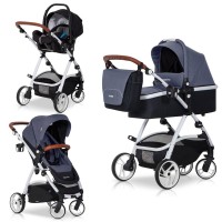 Carucior multifunctional Optimo 3 in 1 - Denim