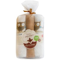Scutece textile pentru bebelusi 3 buc - Bej cu Bufnita
