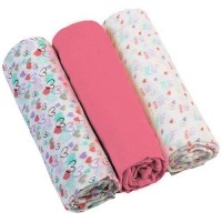 Scutece textile pentru bebelusi 3 buc - Roz
