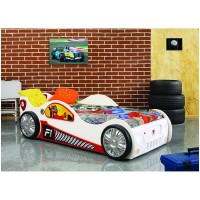 Patut in forma de masina Monza - Alb